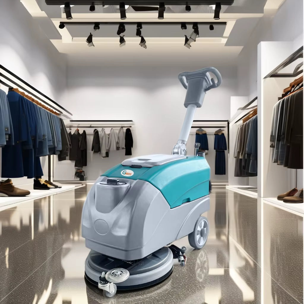 GS400 Electric Auto Scrubber Dryer Machine Compact Size Floor Washing Cleaning 24V Brush Motor Manual Used Farm Construction