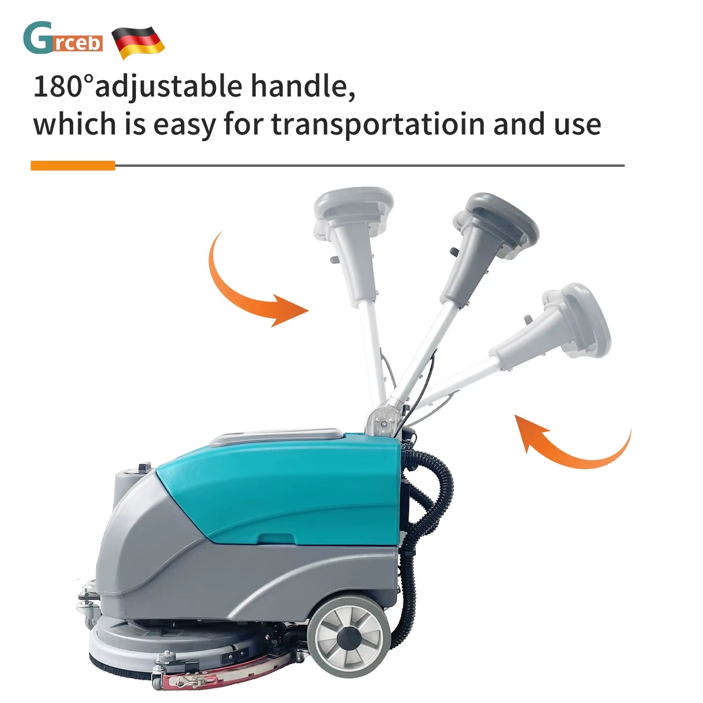 GS400 Electric Auto Scrubber Dryer Machine Compact Size Floor Washing Cleaning 24V Brush Motor Manual Used Farm Construction