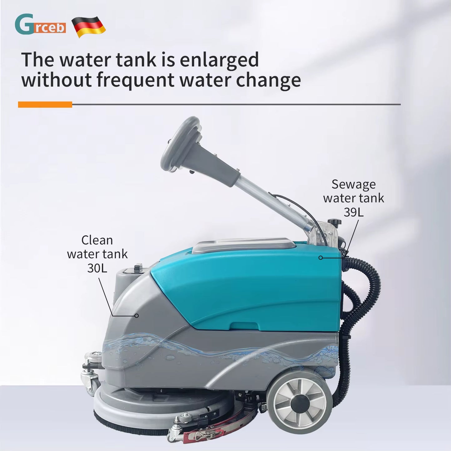 GS400 Electric Auto Scrubber Dryer Machine Compact Size Floor Washing Cleaning 24V Brush Motor Manual Used Farm Construction