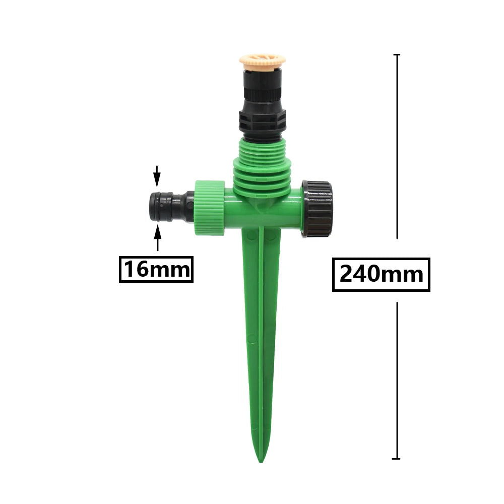 Garden Sprinkler 360° Rotation Irrigation Watering System Plant Watering Sprinkler for Agriculture Lawn Farm Greenhouse