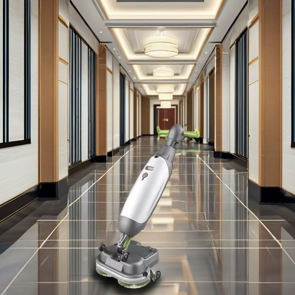 GS03 Electric Walk- Floor Scrubber for Office Warehouse Store New Condition Manual Fuel for Home Farm Use Core Battery Brush