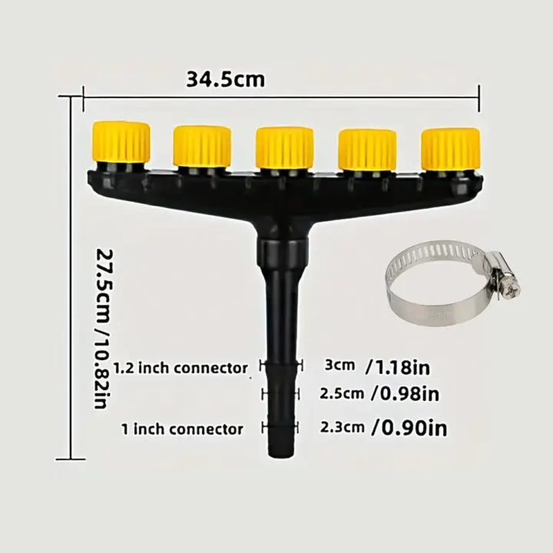 Multi-Head Spray Agriculture Atomizer Nozzle Garden Lawn Sprinkler Farm Vegetable Irrigation Adjustable Large Flow Watering Tool