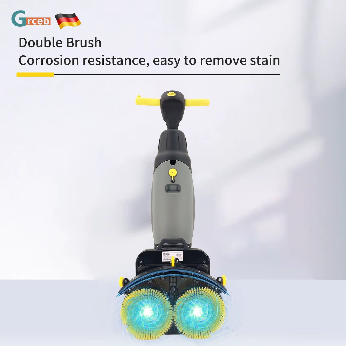 GS03 Electric Walk- Floor Scrubber for Office Warehouse Store New Condition Manual Fuel for Home Farm Use Core Battery Brush