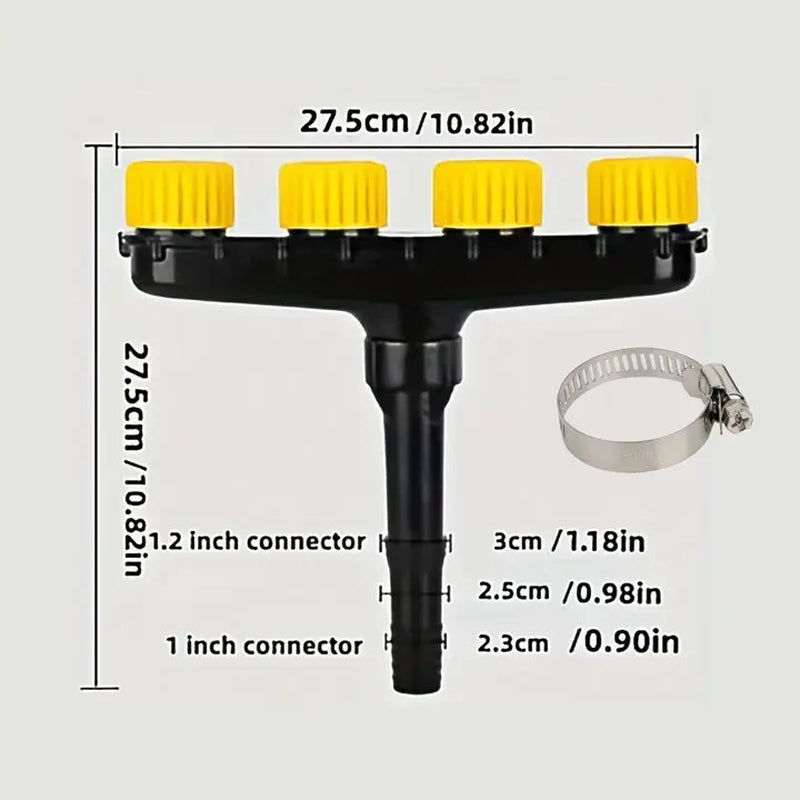 Multi-Head Spray Agriculture Atomizer Nozzle Garden Lawn Sprinkler Farm Vegetable Irrigation Adjustable Large Flow Watering Tool
