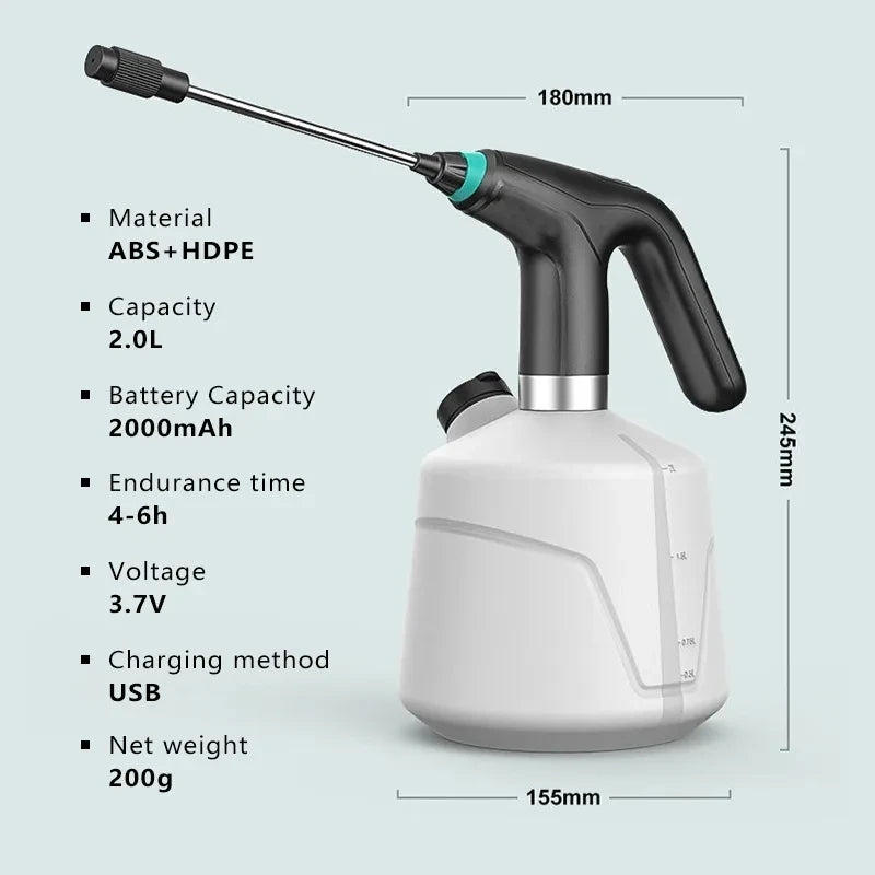 2L Agriculture Electric Sprayer Pesticide Garden Sprayer Watering Spray Disinfection Filling Sprayer Garden Irrigation Tools