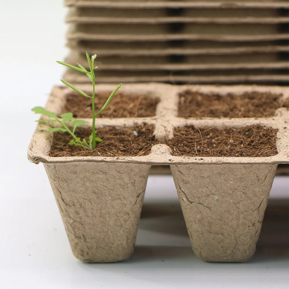 Seeds Starter Seedling Trays Kits Environmental Agriculture Plants Cultivation Germination Nursery Pots Biodegradable Paper Pulp