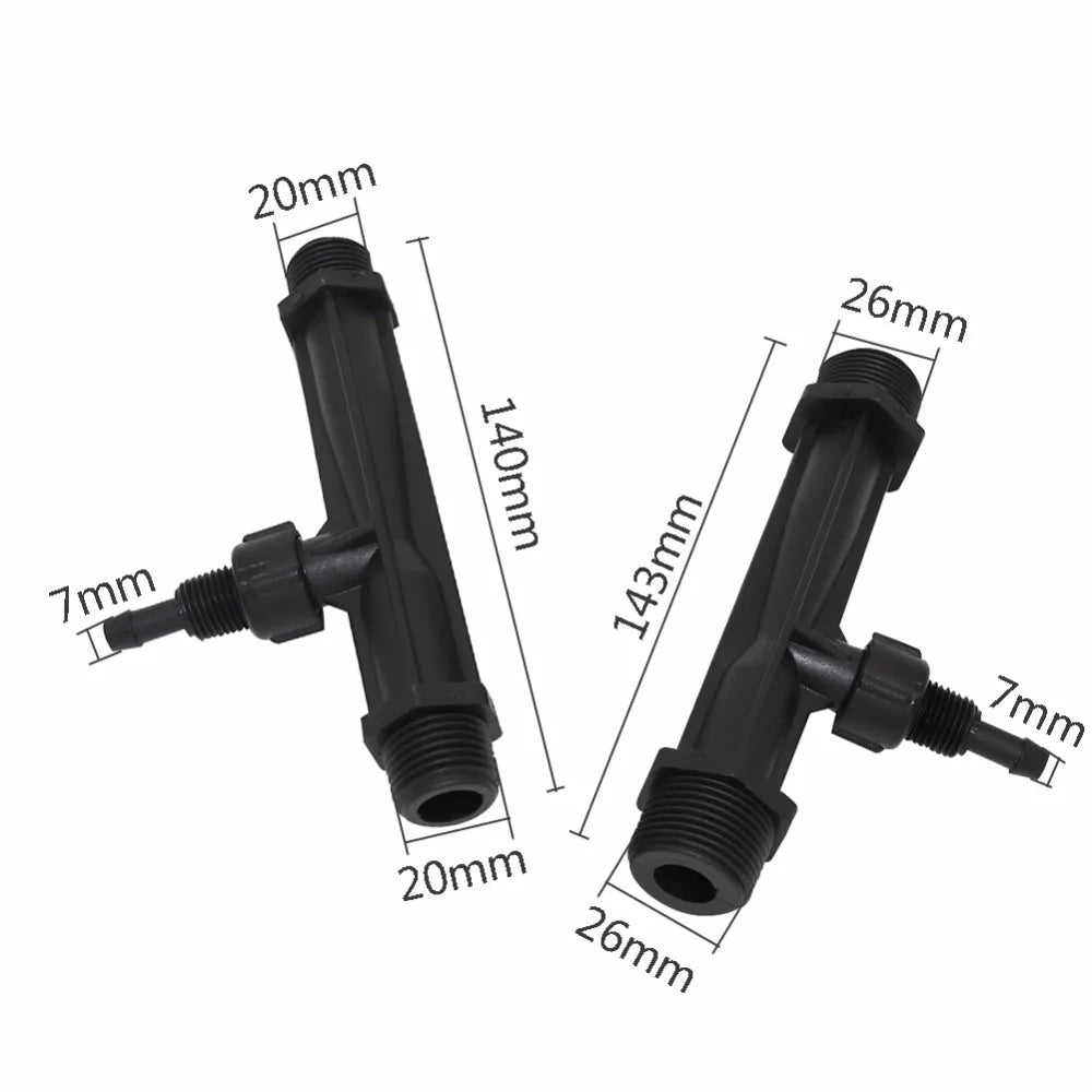Venturi Tube 1/2" 3/4" Male Thread Agriculture Fertilizer Injector Automatic Fertilization System Garden Irrigation Supplies