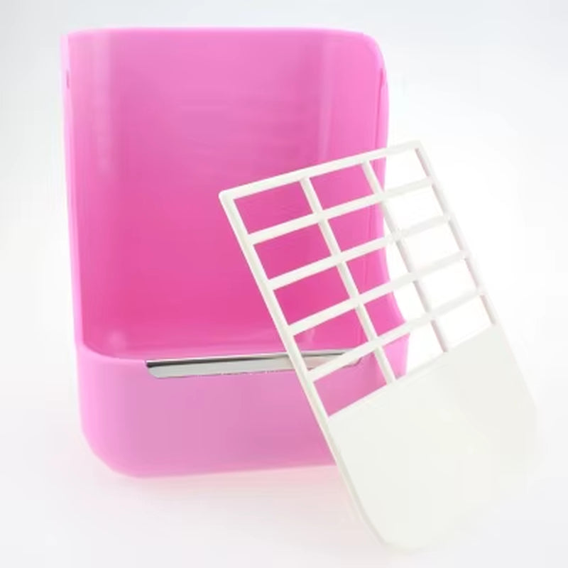 Rabbit Food Feeder Small Animal Supplies Rabbit Chinchillas Guinea Pig 2 in 1 Feeding Bowls Double Use for Grass and Food