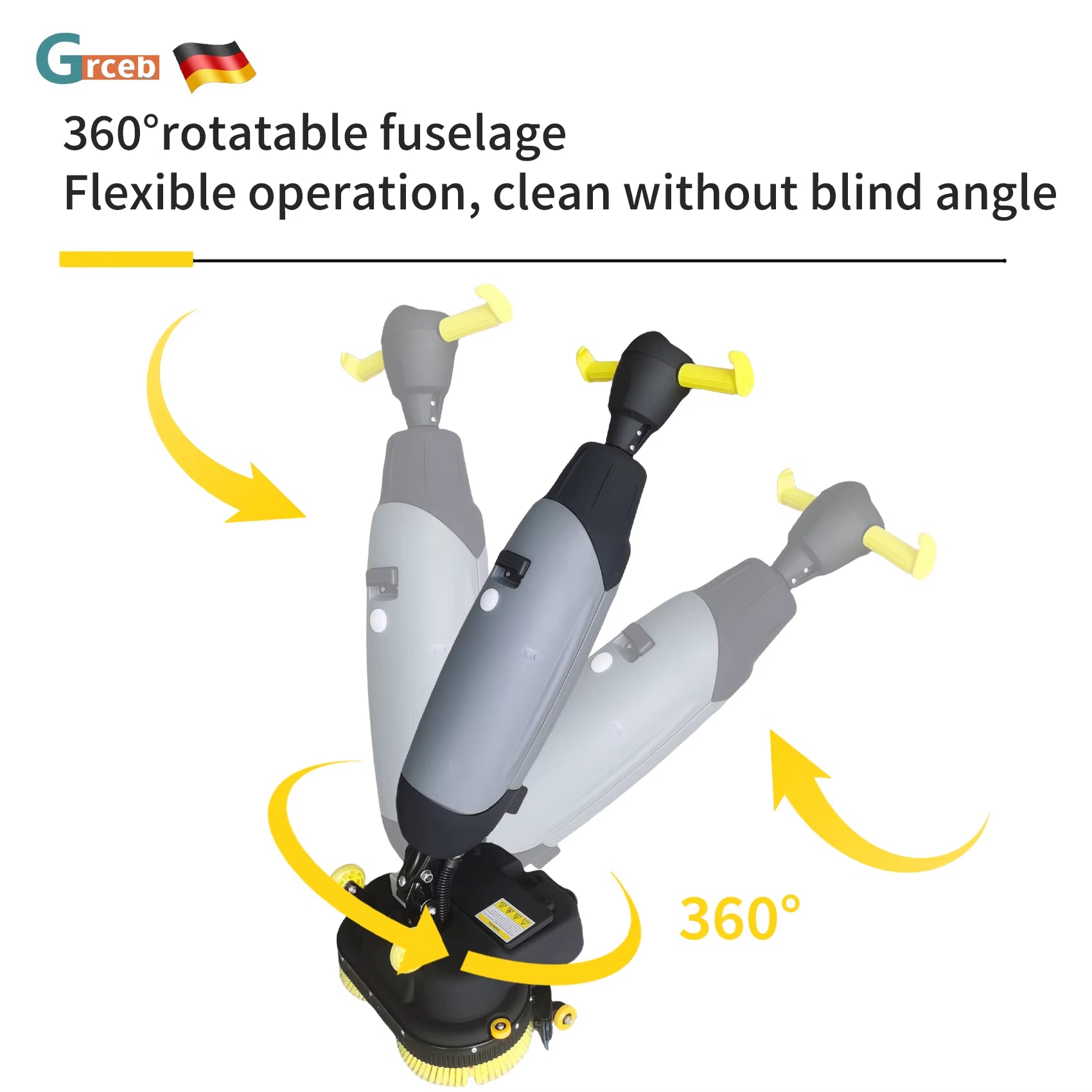 GS03 Electric Walk- Floor Scrubber for Office Warehouse Store New Condition Manual Fuel for Home Farm Use Core Battery Brush