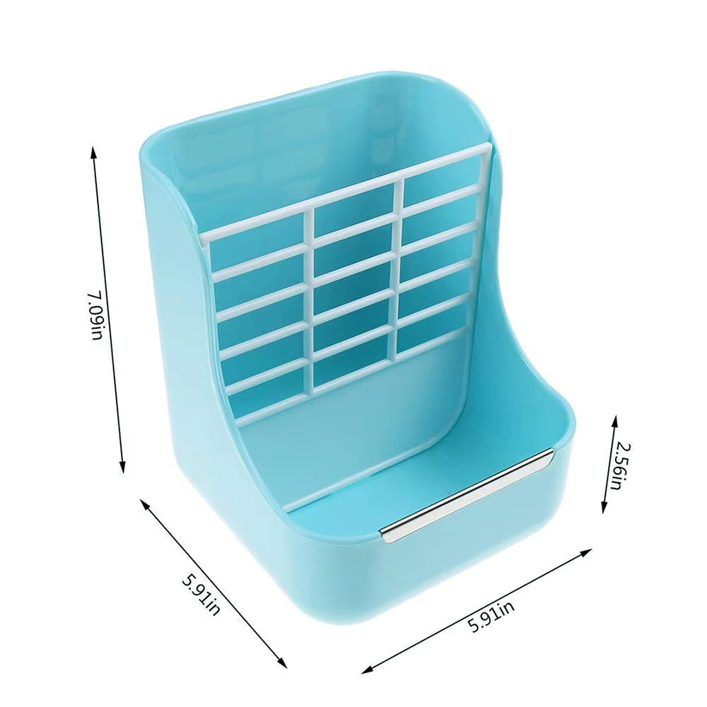 Rabbit Food Feeder Small Animal Supplies Rabbit Chinchillas Guinea Pig 2 in 1 Feeding Bowls Double Use for Grass and Food