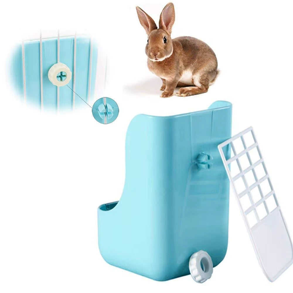 Rabbit Food Feeder Small Animal Supplies Rabbit Chinchillas Guinea Pig 2 in 1 Feeding Bowls Double Use for Grass and Food