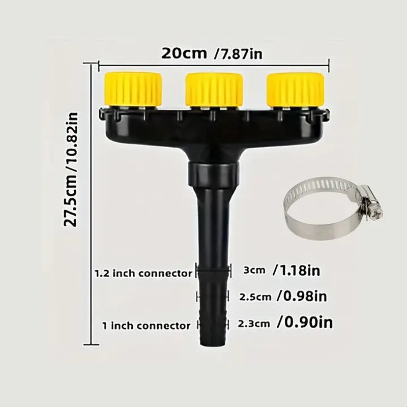 Multi-Head Spray Agriculture Atomizer Nozzle Garden Lawn Sprinkler Farm Vegetable Irrigation Adjustable Large Flow Watering Tool