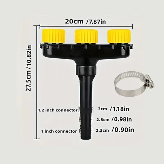 Multi-Head Spray Agriculture Atomizer Nozzle Garden Lawn Sprinkler Farm Vegetable Irrigation Adjustable Large Flow Watering Tool