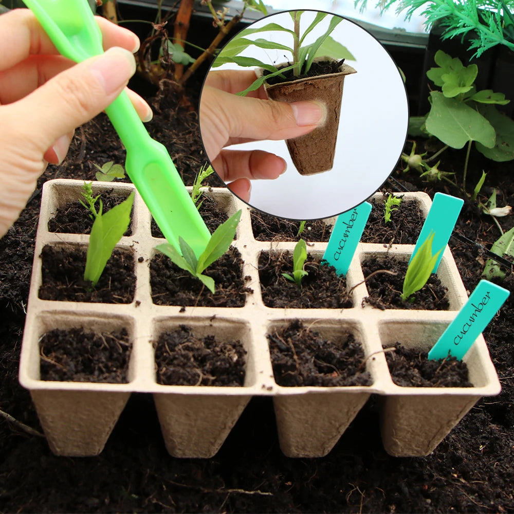 Seeds Starter Seedling Trays Kits Environmental Agriculture Plants Cultivation Germination Nursery Pots Biodegradable Paper Pulp