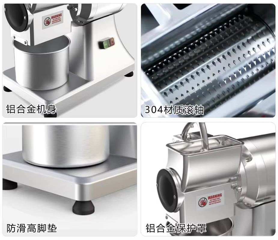 30Kg/H High Capacity Cheese Grater Machine Nut Grinder & Bread Crumb Maker New Cooking Equipment for Home Use Farm