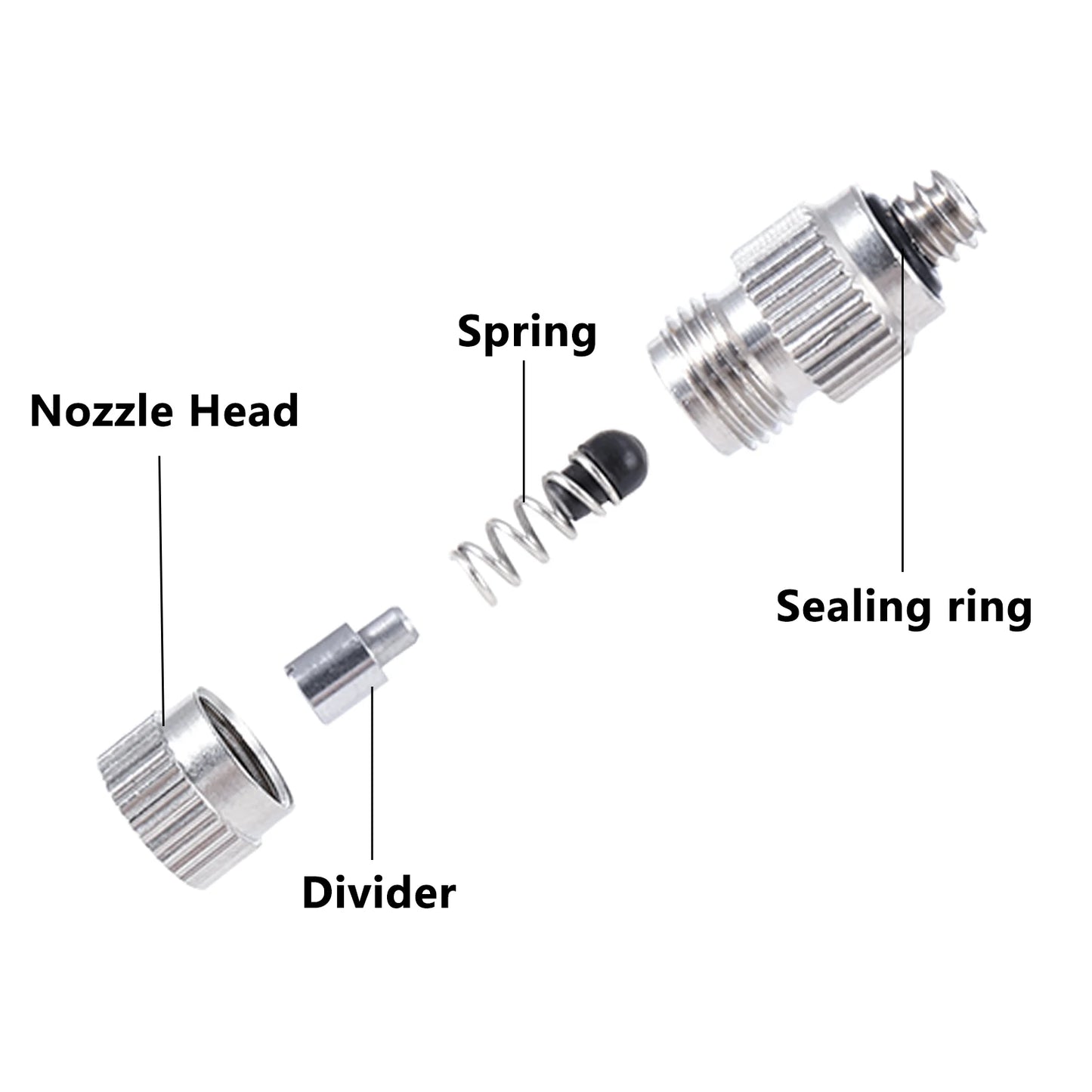50Pcs High Pressure Misting Sprayer 3/16" Male Thread Industry Cooling Humidification Garden Greenhouse Agriculture Nozzle