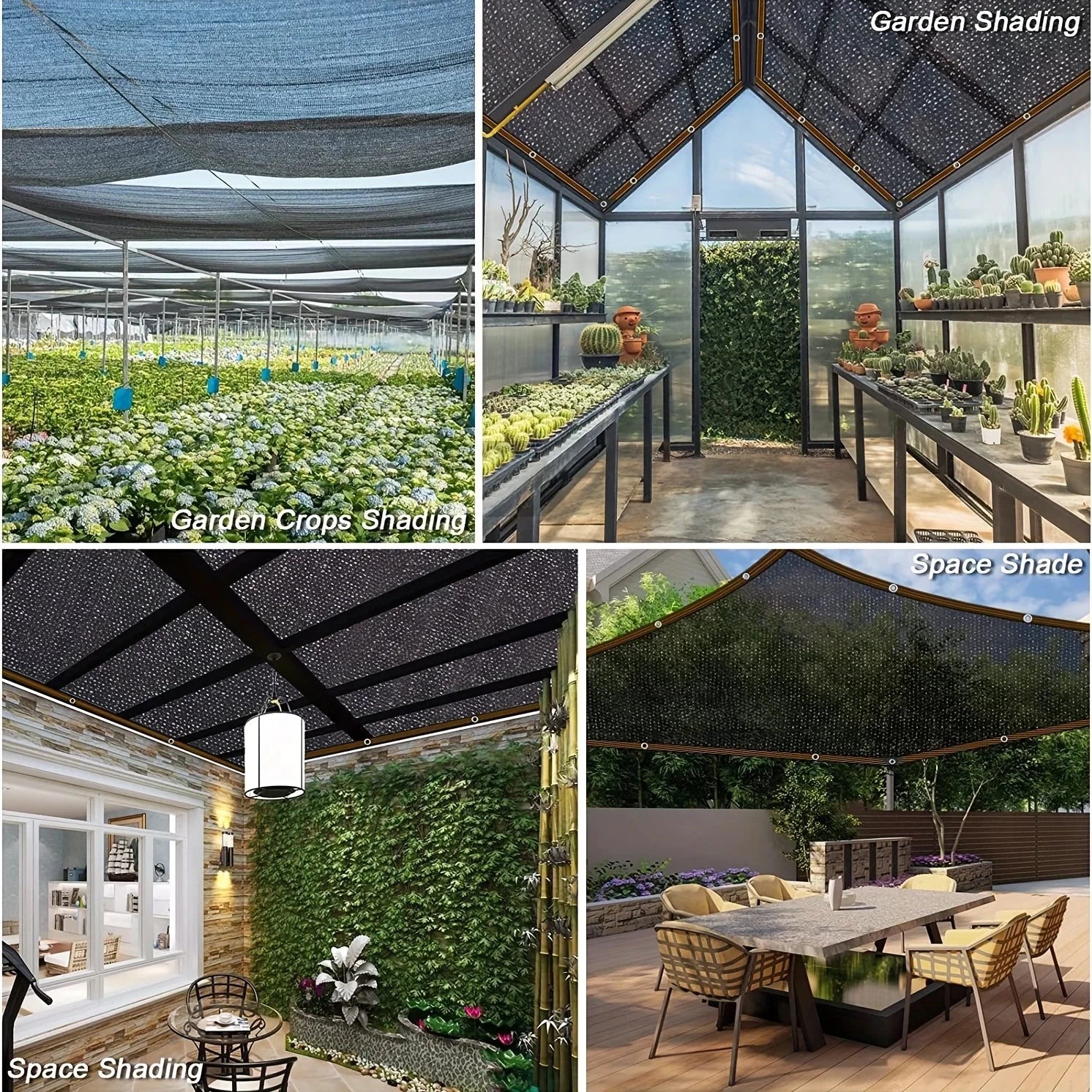 12Pin 80% Shading Garden Black Sunshade Net UV Resistant Greenhouse Shading Cover Outdoor Pergola Sun Canopy Car Shed Awning